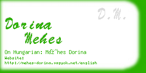 dorina mehes business card